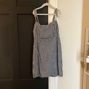 John Galt Brandy Melville Plaid Mini Dress - One Size - Black and White